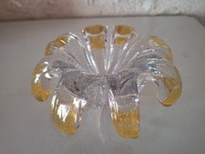 MURANO, COUPELLE BI COLORE, BLANC ET OR, BULLÉ, COROLE DE FLEUR