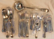 Couverts en métal argenté, Boulenger, sans couteaux, service de 12 couverts