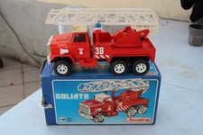 JOUSTRA AN. 80 / CAMION DE POMPIER EN BOITE / JOUET VINTAGE