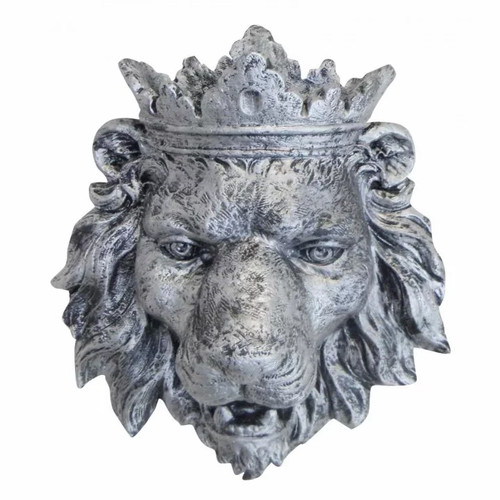 Statue tête lion murale - tête,