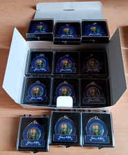 Johnny Hallyday -Coffret 12  Porte clés collector-Acier Polychrome-Neufs