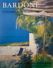 AFFICHE EXPOSITION GUY BARDONE 1998 GALERIE MOYON-AVENARD (92)
