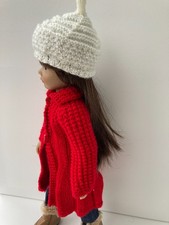 MANTEAU rouge vif et bonnet