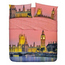 Housse de couette double coton + taies d'oreiller Bassetti London