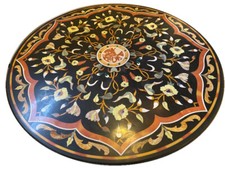 Table En Marbre Avec Incrustation Pietra Dure Pour Salle À Manger
