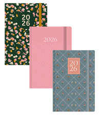 2026 A6 Agenda par Semaines Couverture Cartonnée Élastique Fermeture Poche Size