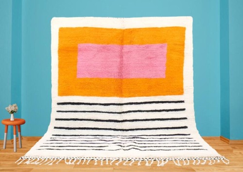 Tapis orange marocain - orange,
