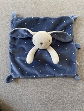 0/Doudou plat lapin bleu gris
