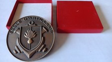 grosse médaille de table en bronze - ecole d'artillerie