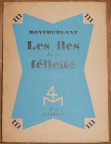 Henry montherlant les - montherlant.,