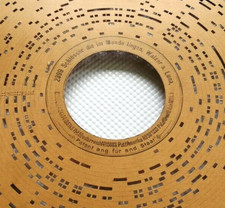 ORGAN disque HEROPHON organette carton disque carré orgue de rue Rare #0003