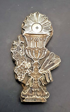 BRONZE Tampon Matrice d'imprimerie début 19ème  Calice /Ciboire  , Raisin ,blé 