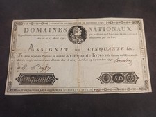 Assignat 50 livres Sept 1790