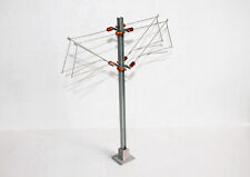 TRES RARE! MAT PYLONE QUADRUPLE, 4 CATENAIRE + SUPPORT, VIESSMAN O / 0 - 29x22cm