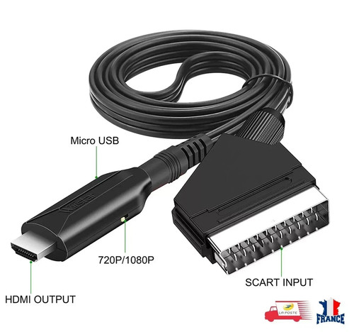 Scart péritel 1080p vers hdmi - scart,