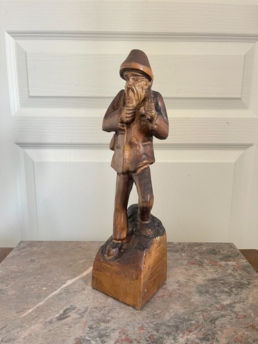 Ancien statue sculpture bois - ancien,