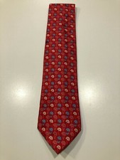 *** CRAVATE ROUGE A FLEURS