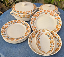 Jolie service à vaisselle ancien BADONVILLER / TERRE DE FER / Modèle LE CAIRE