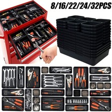 8/22/32pcs Tool Organizer Box Tray Dividers Set Workbench Cabinet Bins Tool Ches