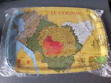 Vintage Plateau Métal Le Cognac Charente Bar Bistrot Neuf dans son Emballage 