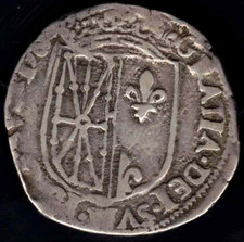 1/4 d'écu - Henri III -