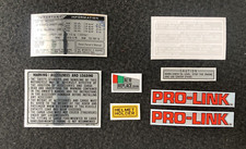 1981-82 CBX -WARNING/SERVICE LABEL SET- KIT DECALS CBX1000 PRO-LINK