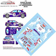 DECALS 1/43 REF 0156 PEUGEOT