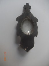 OBJET UNIQUE bénitier porte photo artisanal années 1920 Ariège à restaurer