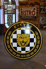 Plaque émaillée JAGUAR automobile E-TYPE bombée enamel sign emailschild