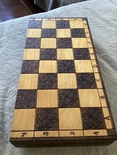 Beau jeu d ‘échecs en bois origine Pologne 1980