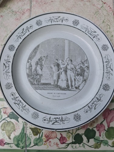 Assiette faïence creil - assiette, de