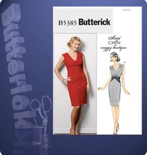 ??✂5385 PATRON BUTTERICK CREATIONS SUZI CHIN ROBE DRAPEE A LA TAILLE 34 AU 48