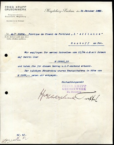 Ancienne facture lettre