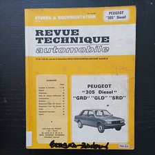 Revue Technique Peugeot 305 1.6 d GRD GLD SRD diesel rta Peugeot 305 1.6D 1548 c