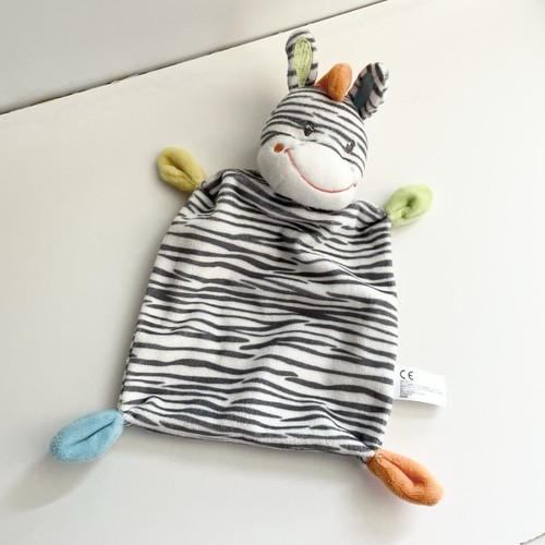 Doudou plat zèbre nicotoy - zèbre,