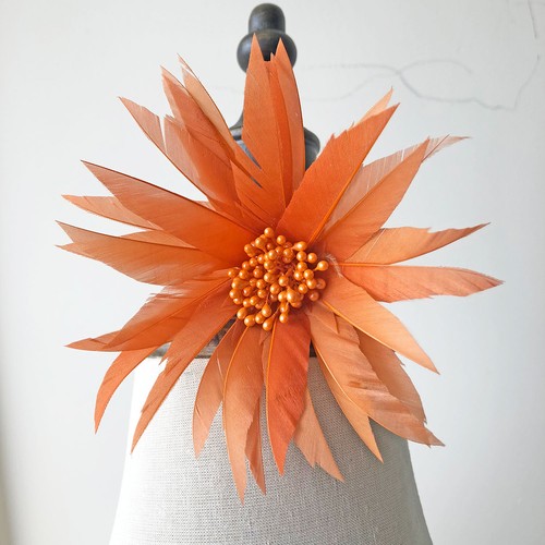 Fleurs plumes perles fait - plumes,