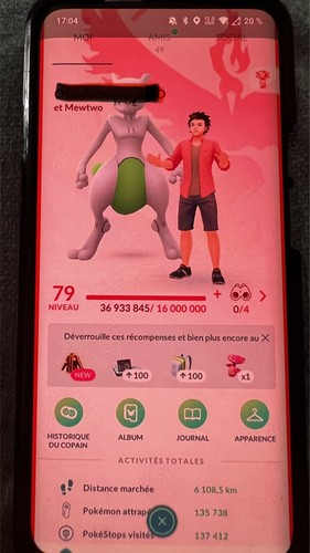 Compte pokémon niveau 79 - niveau,