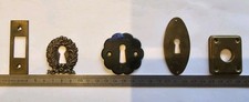 Lot Rosace Entrée De Serrure Plaque Ancienne Bronze