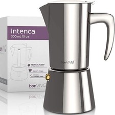 - Cafetière Italienne Inox Intenca pour Café Expresso Corsé en INOX Finition ...