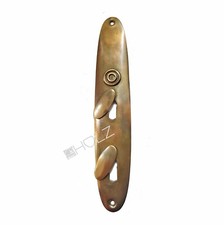 Poignée De Porte À Double Serrure Oval En Art Déco Ancien 33Mm 99