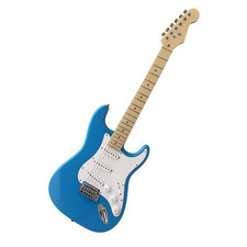 Guitare Électrique Type Stratocaster Bleue Micro 3 Simple Bobinage Manche Érable