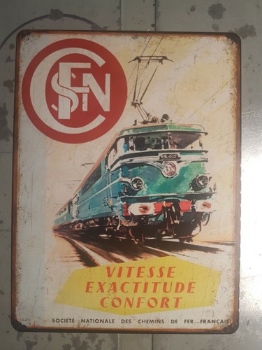 Plaque metal vintage sncf - sncf,