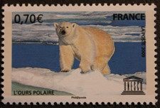 Timbre  de service - FRANCE - Unesco - L'ours polaire - Neuf ** - YT144 - 2009