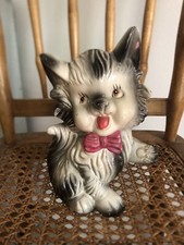 Ancienne tirelire à vider chat en plâtre Des Années 50’s