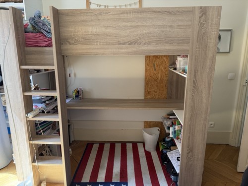 Lit superposé avec - superposé, bureau