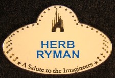 A SALUTE TO THE IMAGINEERS NAME TAG PIN HERB RYMAN ARTIST PROOF ED 25! - RARE!