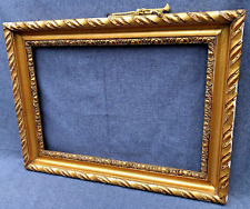Large antique french picture frame 19th century gilded wood stucco