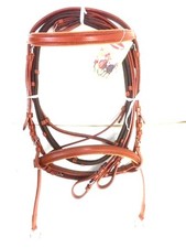 Nouveau DD Leather Cook Padded CrossOver Bitless Bridle Tan livraison gratuite