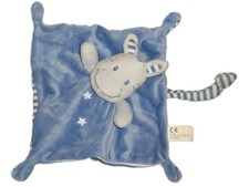Doudou plat  Zèbre Bleu