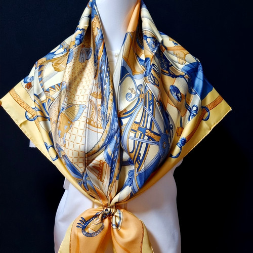 Rare vintage hermes silk scarf - silk,